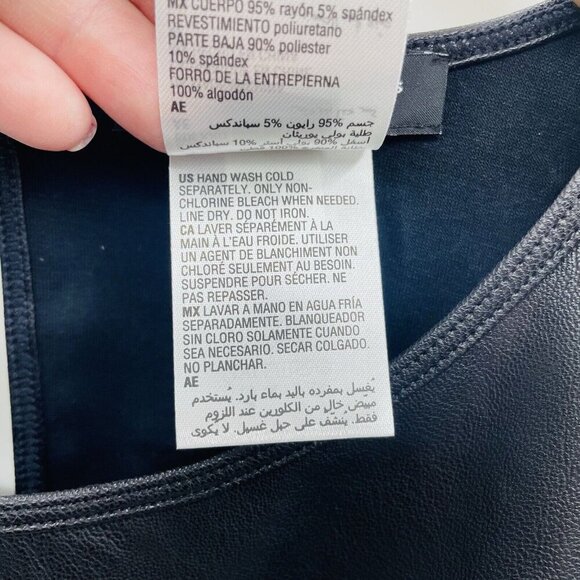 INC International Concepts Womens XXL Faux Leather Bodysuit in Black $50 118 - Picture 9 of 10